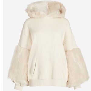 Faux Fur Trim Hoodie